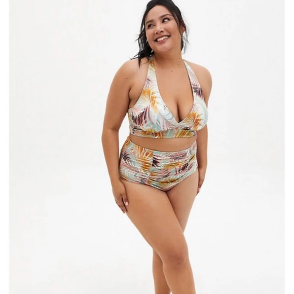 Torrid Leaf Shine Bikini Swim Set - Picture 2 of 5